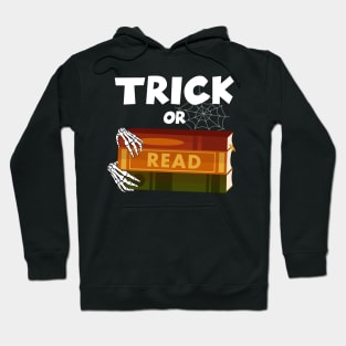 Trick or Read Librarian Book Lover Halloween Hoodie